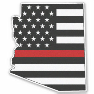 Thin Red Line Arizona Flag