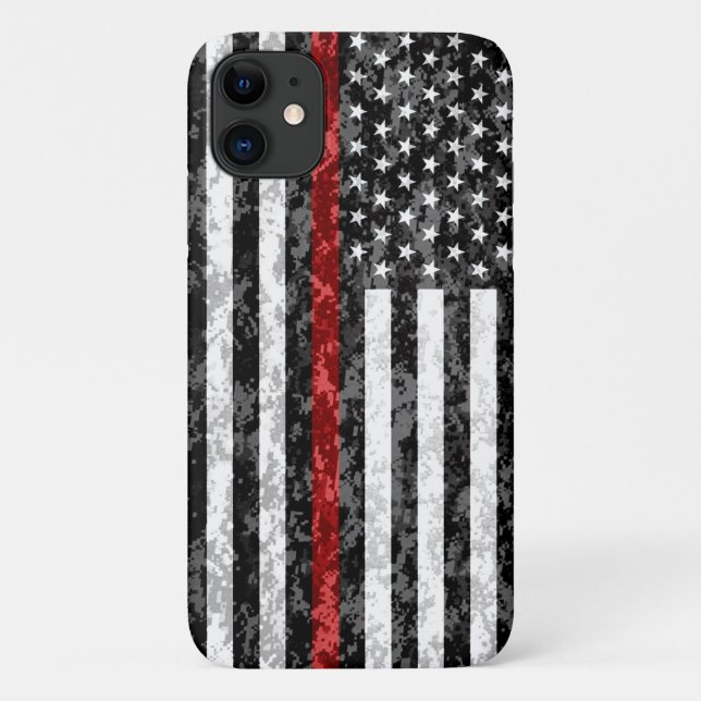 Thin Red Line Camo Flag Case-Mate iPhone Case (Back)