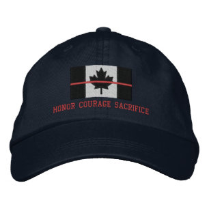 Thin Red Line Canadian Honour Courage Sacrifice Embroidered Hat