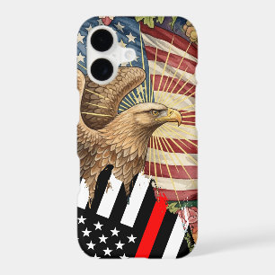 Thin Red Line Case, Fireman USA, American Flag