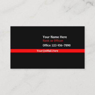 Thin Red Line Contact Business Card