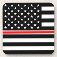 Thin Red Line Firefighter American Flag
