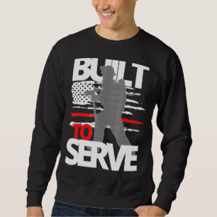 Thin Red Line Firefighter Axe Built To Serve Sweatshirt