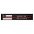 Thin Red Line Firefighter Flag Desk Name Plate