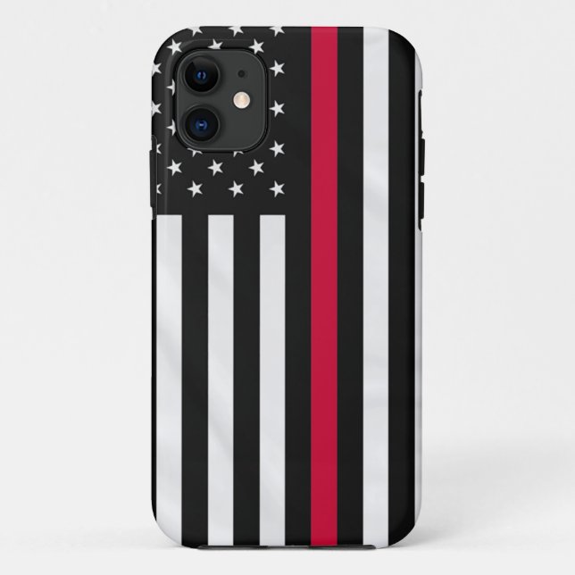 Thin Red Line flag Case-Mate iPhone Case (Back)
