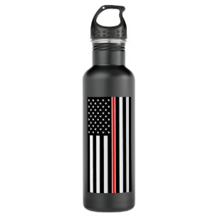 Thin Red Line Flag: Firefighter Hero Memorial 710 Ml Water Bottle