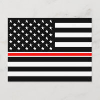Thin Red Line Flag: Firefighter Hero Memorial