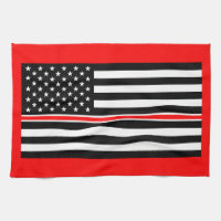 Thin Red Line Flag: Firefighter Hero Memorial
