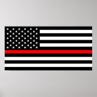 thin red line flag fireman firefighter usa united