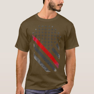 Thin Red Line Flag For Firefighters T-Shirt