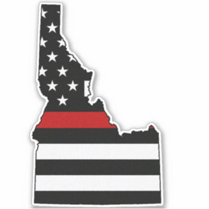 Thin Red Line Flag Idaho