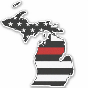 Thin Red Line Flag Michigan