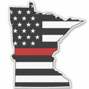 Thin Red Line Flag Minnesota