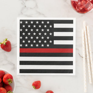 Thin Red Line Flag Napkin