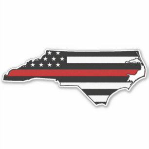 Thin Red Line Flag North Carolina