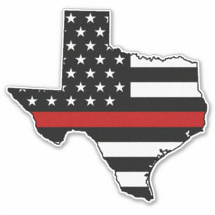 Thin Red Line Flag Texas