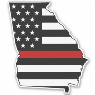 Thin Red Line Georgia Flag