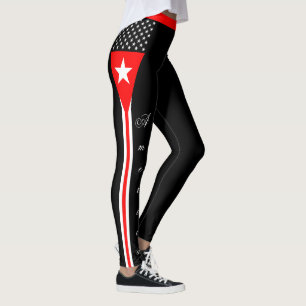 Thin Red Line leggings, America, Fireman Flag Leggings