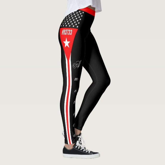 Thin Red Line leggings, personalised, Fireman Flag Leggings (Right)