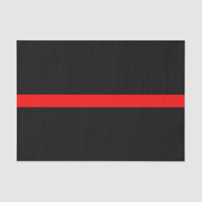 Thin Red Line Memorial Symbol on Tissue Paper (Front)