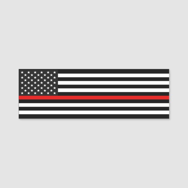 Thin Red Line Name Tag (Front)