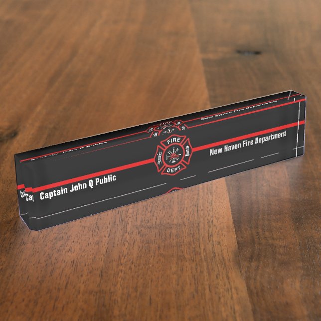 Thin Red Line Nameplate (Side)