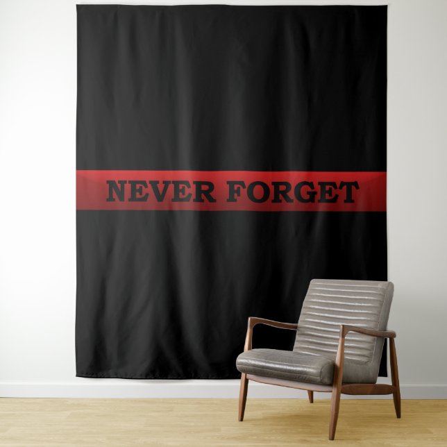 Thin Red Line Tapestry (In Situ)