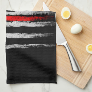 Thin Red Line Tea Towel