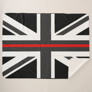 Thin Red Line UK Flag Sherpa Blanket