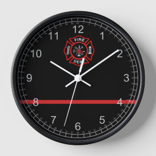 Thin Red Line Wall Clock