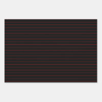 Thin Red Stripes on Black Party or Christmas