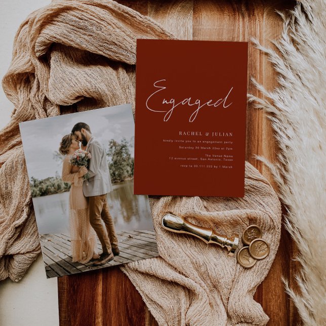 thin script modern engagement invitation (Creator Uploaded)