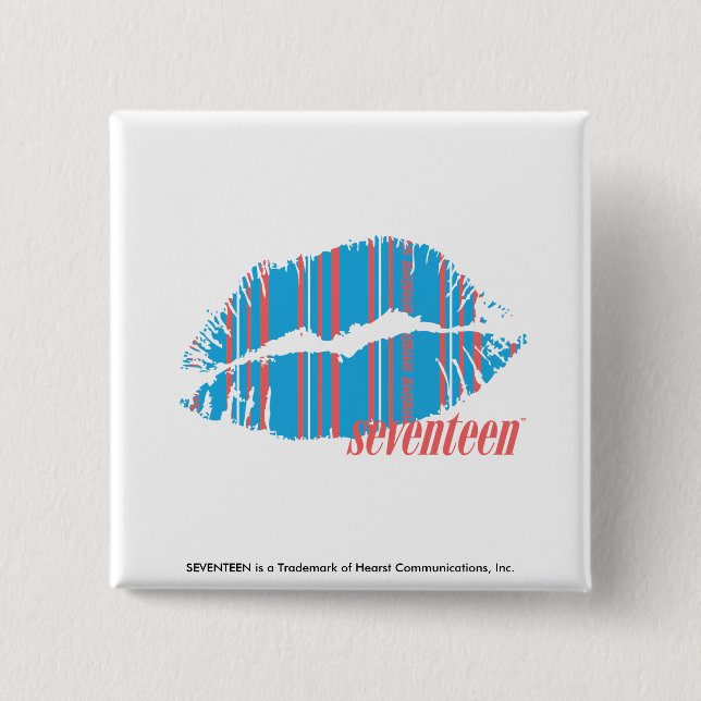Thin Stripes Aqua 15 Cm Square Badge (Front)