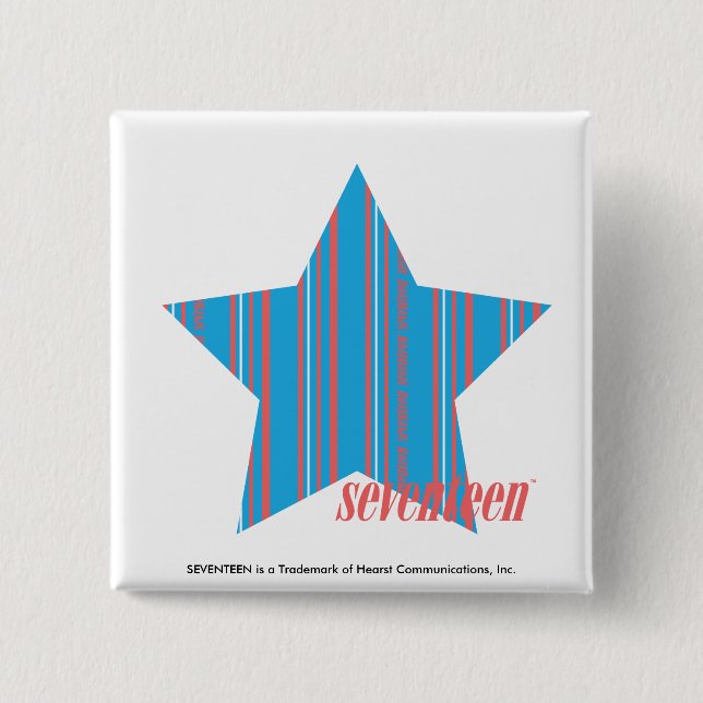 Thin Stripes Aqua 2 15 Cm Square Badge (Front)