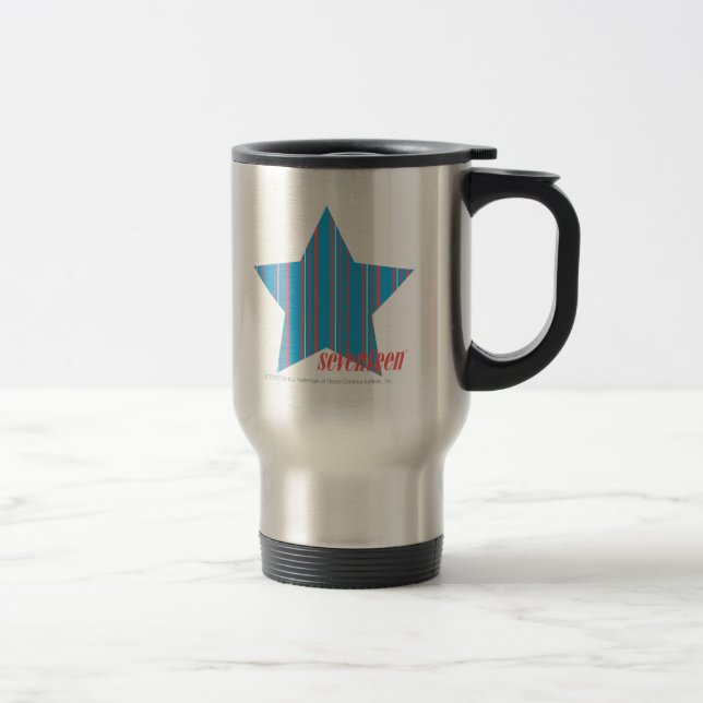 Thin Stripes Aqua 2 Travel Mug (Right)