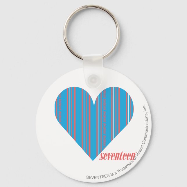 Thin Stripes Aqua 3 Key Ring (Front)