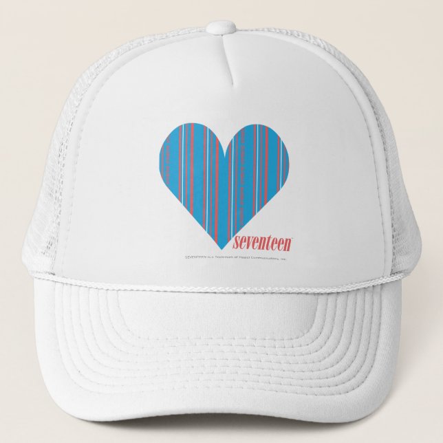 Thin Stripes Aqua 3 Trucker Hat (Front)