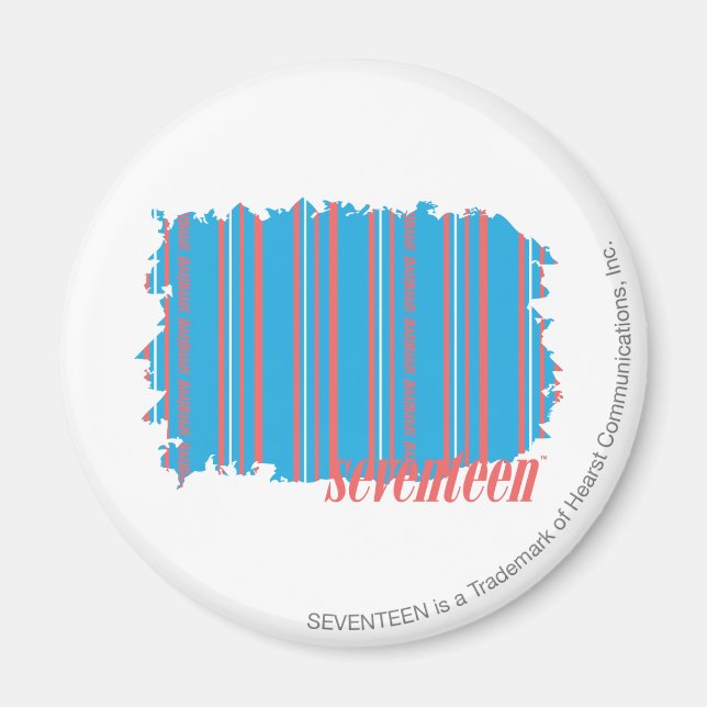 Thin Stripes Aqua 4 Magnet (Front)