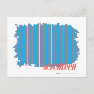 Thin Stripes Aqua 4 Postcard