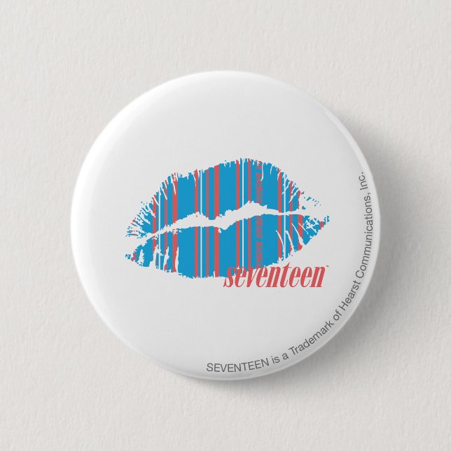 Thin Stripes Aqua 6 Cm Round Badge (Front)
