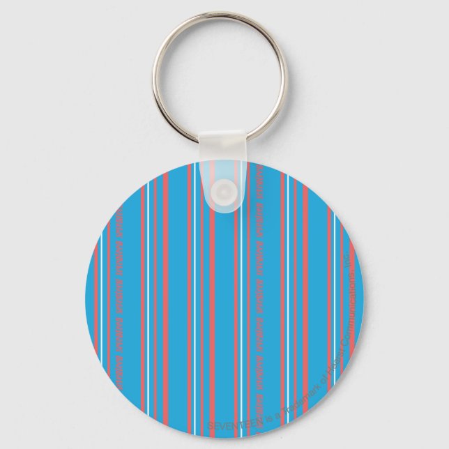 Thin Stripes Aqua Key Ring (Front)
