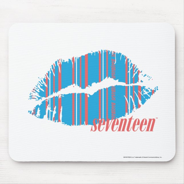 Thin Stripes Aqua Mouse Mat (Front)