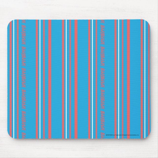 Thin Stripes Aqua Mouse Mat (Front)