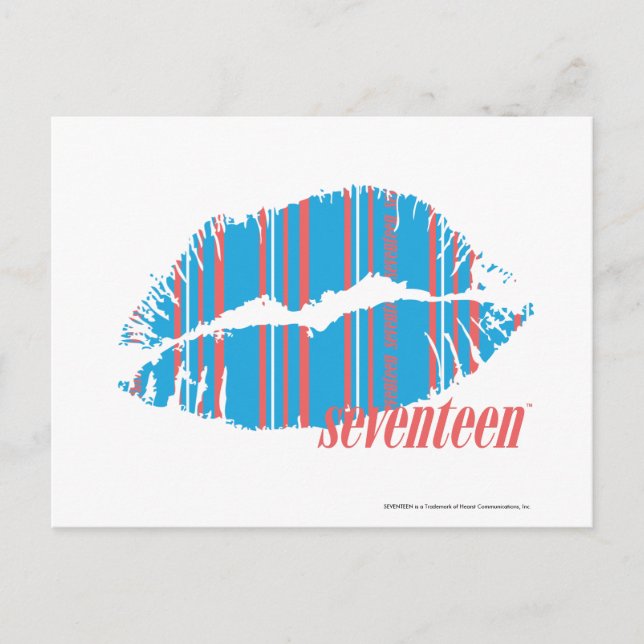 Thin Stripes Aqua Postcard (Front)