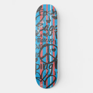 Thin Stripes Aqua Skateboard