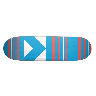 Thin Stripes Aqua Skateboard
