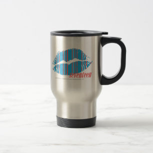Thin Stripes Aqua Travel Mug
