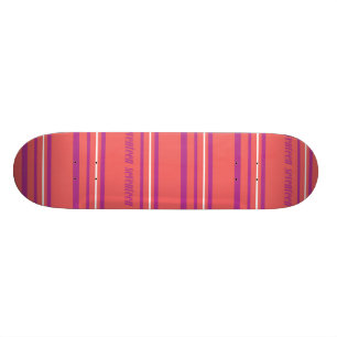 Thin Stripes Lt. Pink Skateboard