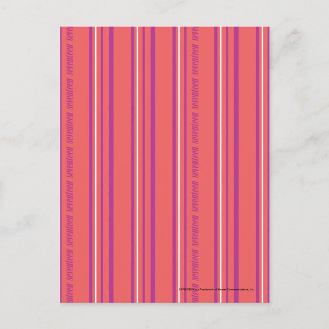 Thin Stripes LtPink Postcard (Front)