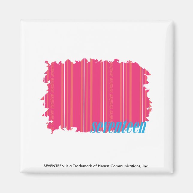 Thin Stripes Magenta 2 Magnet (Front)